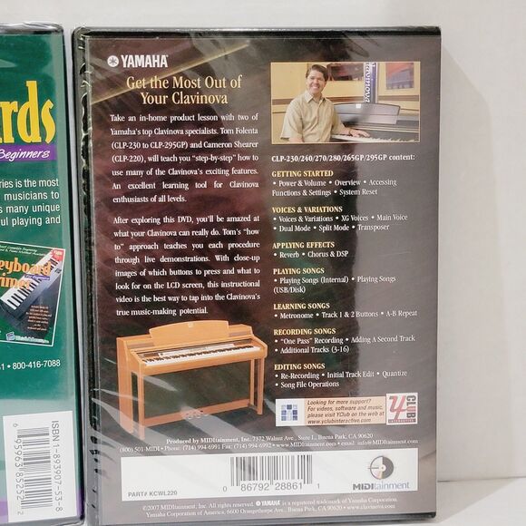 Yamaha Clavinova Exploring the CLP-200 Series & Introduction To Keyboard DVD Lot - Picture 6 of 9
